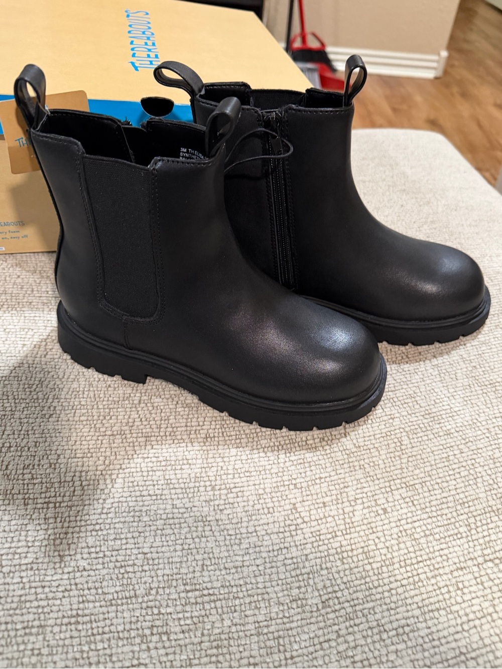 Kids Black TH Elisa Boots with Side Zip NWT